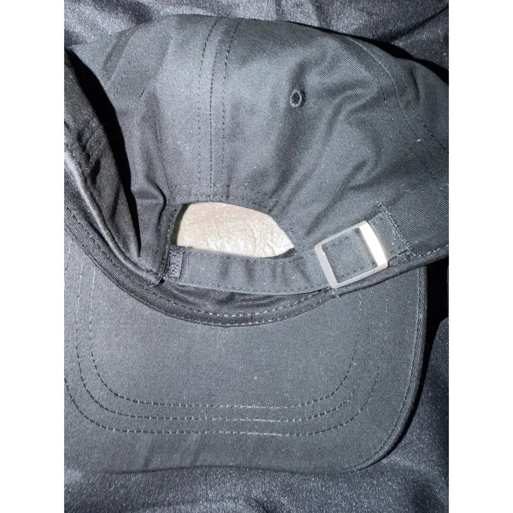 PINK Victoria's Secret Black Embroidered Baseball Cap Adjustable‎ Hat One Size